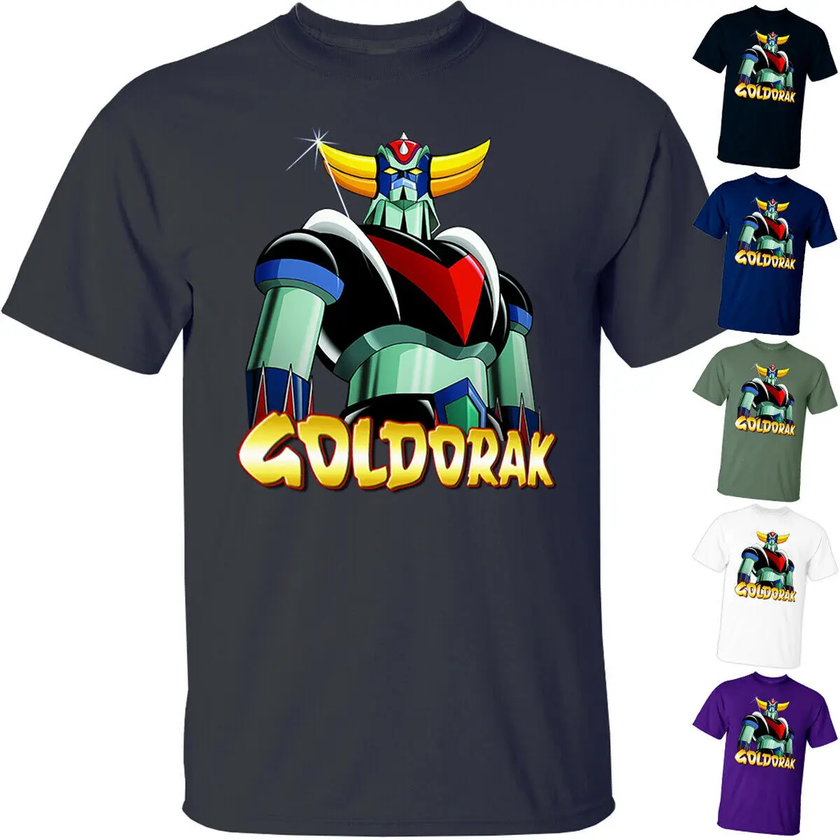 Манга: Goldorak V3 UFO Robo Grendizer 1975 Футболка(черный) все размеры S-5XL