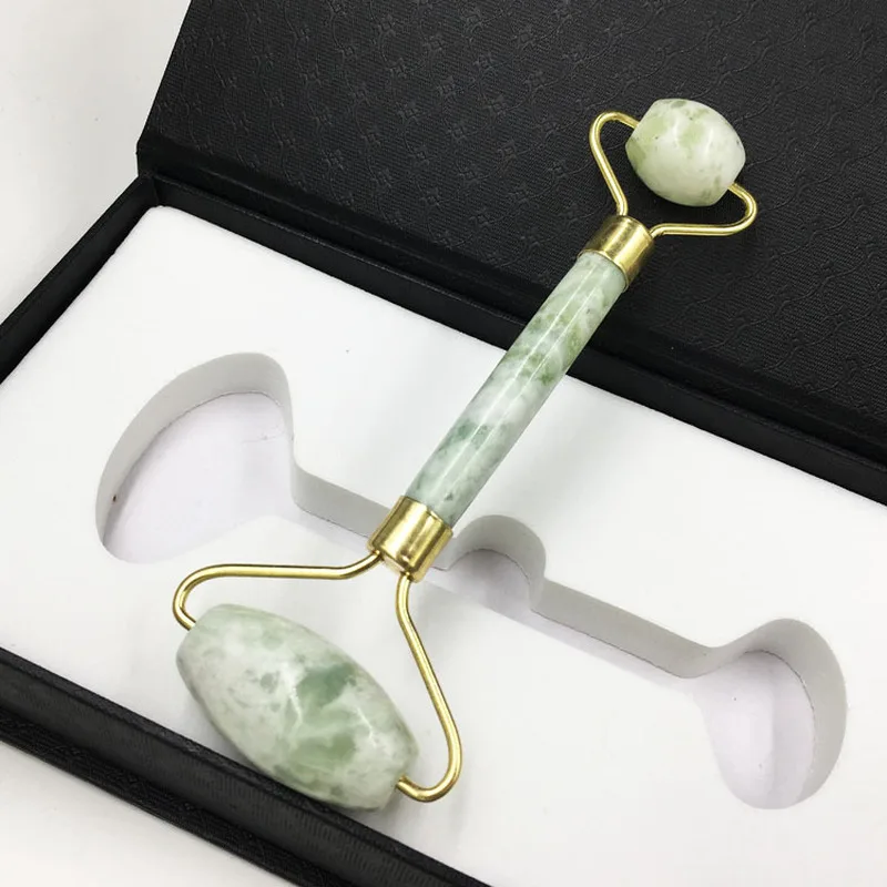 

Face Massage Roller Jade Stone Slimming Facial Lift Hands Body Skin Relaxation Double Heads Beauty Health Skin Care Tools