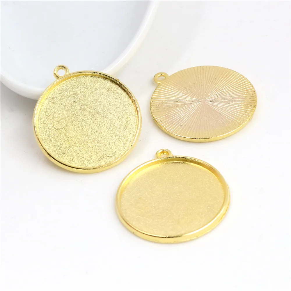 New Fashion 10pcs/lot 25mm Inner Size 6 Colors Simple Style Cabochon Base Setting Charms Pendant | Украшения и аксессуары