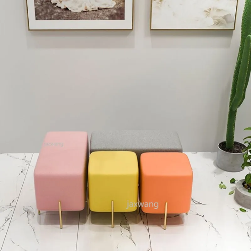 Мягкое бархатное кресло для гостиной в скандинавском стиле с подставкой ног