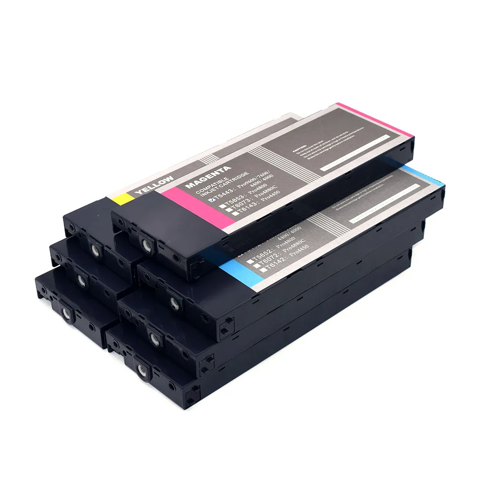 7 color 220ml full compatible ink cartridge with dye ink for epson stylus pro 7600 9600 printer free global shipping