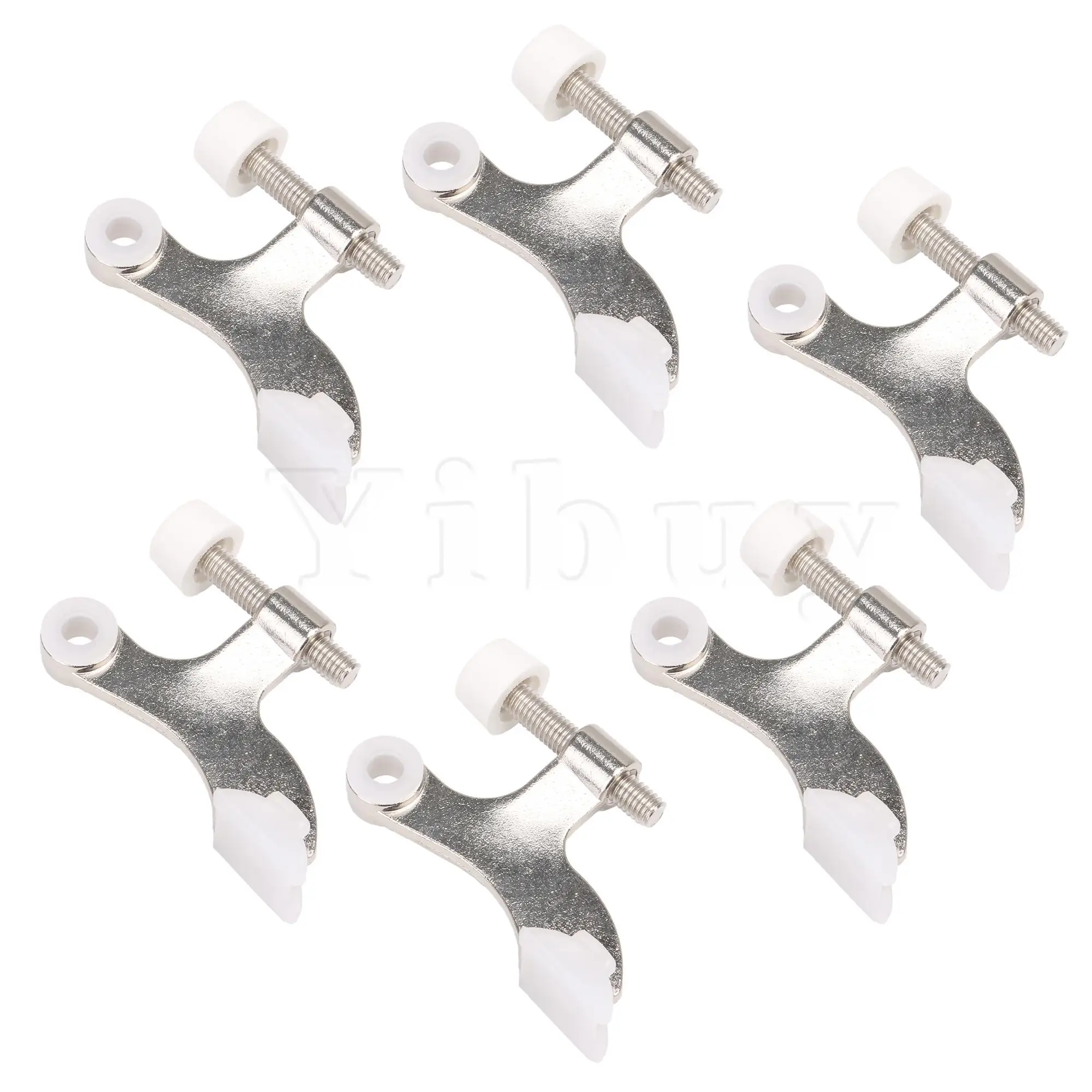 

6 шт., регулируемый дверной ограничитель из никель-цинкового сплава с отверстием 1/4 дюйма