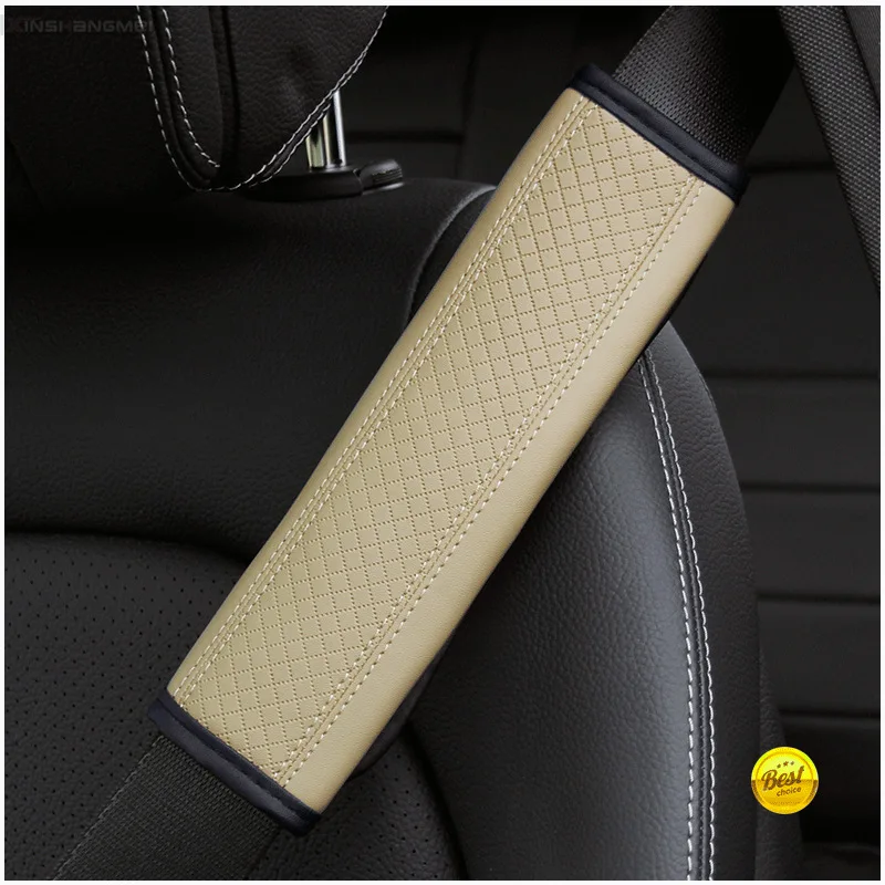 

1Pc PU Leather Car Safety Belt Shoulder Cover Breathable Auto Seat Belt Padding Pad Protective Cover Interior Accessories