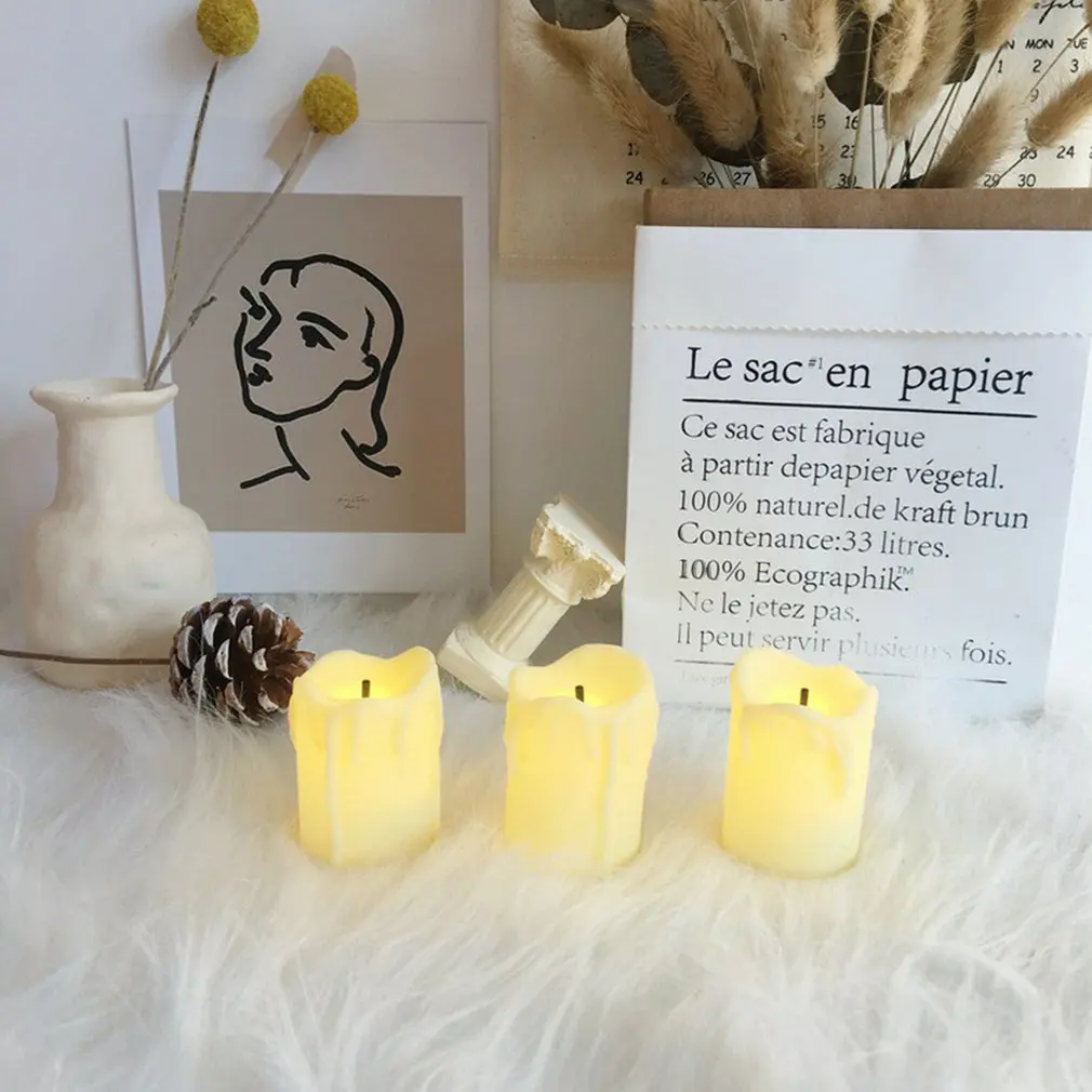 

Retro Literary Roman Candlestick Simulation Candle Night Light Desktop Decoration Table Decoration Dormitory Decoration