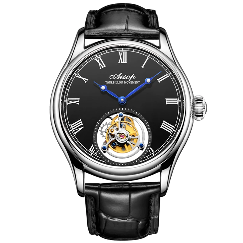 

Sapphire Crystal Mechanical Watches Automatic Tourbillon Sport Watch Men 10Bar Waterproof SwiCasual Elegant Roman Relojes Hombre