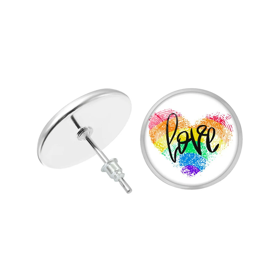 ЛГБТ серьги Би Прайд гвоздики гиаллвергенные для ногтей геев гордыня ювелирные