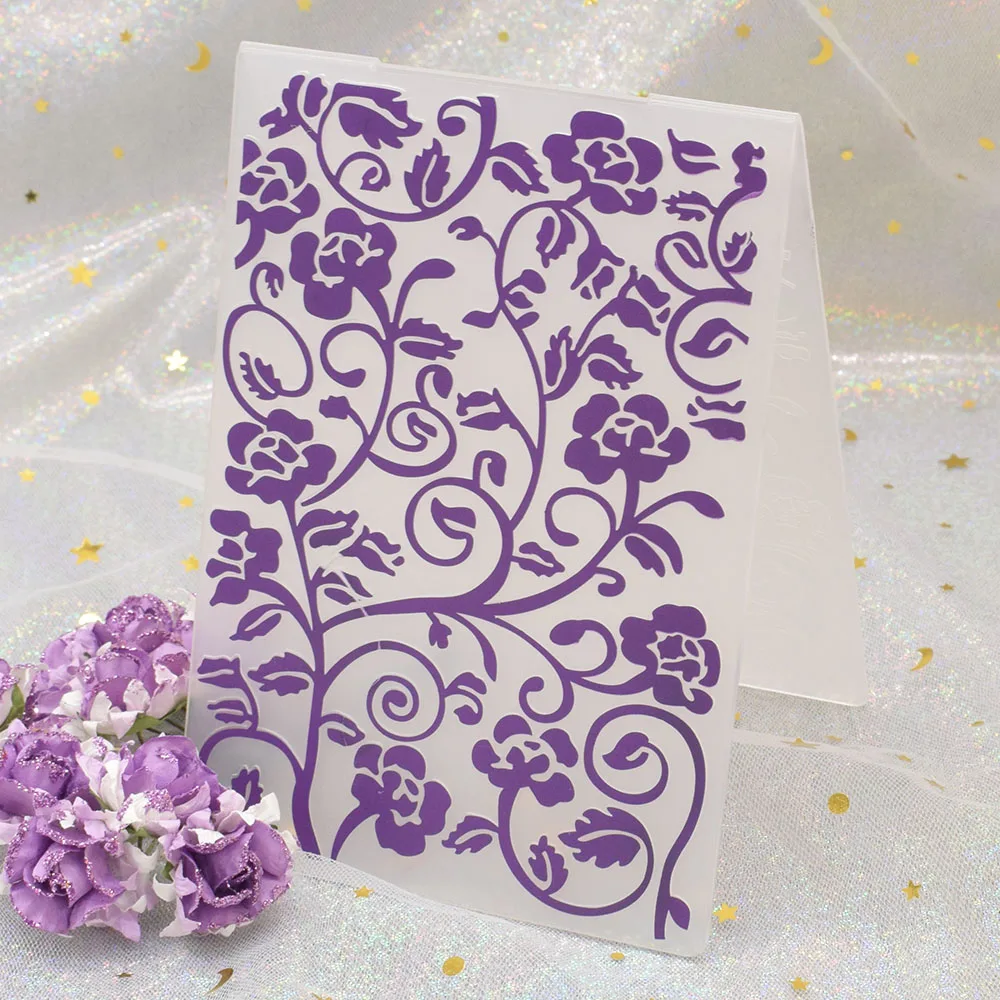 Цветы розы штампы Бумажный шаблон для тиснения пластиковая фотография рукоделия