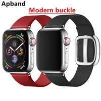 leather modern buckle strap for apple watch band 44mm40m 42mm38mm correa bracelet watch accessories iwatch 5 4 3 6 se