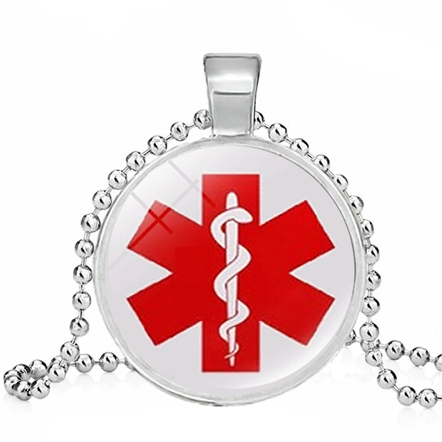 Medical Alert ID necklaces Diabetes Epilepsy Allercy necklace SOS Stethoscope Childhood Autism Awareness Hope Jewelry | Украшения и