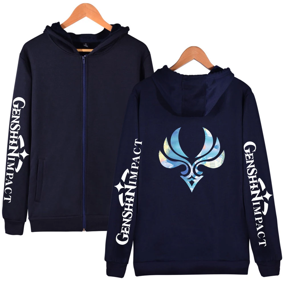 

Game Genshin Impact 2D Print Zipper boy/girls Hoodies Sweatshirt Women/Men streetwear Fashion winter Zippers k Women-Clothing