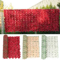 green wall fence blossom leaves artificial faux 2 sizes cherry leaf net garden fence
