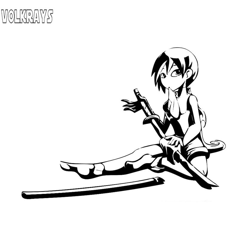 

Volkrays модная Автомобильная наклейка ниндзя девушка женщина аксессуары отражающая Водонепроницаемая Солнцезащитная виниловая наклейка чер...