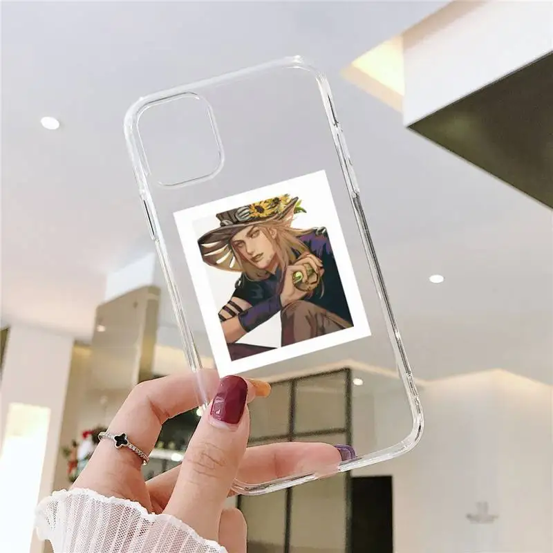 

JOJOS BIZARRE ADVENTURE JoJo Anime Phone Case Transparent for iPhone 11 12 mini pro XS MAX 8 7 6 6S Plus X 5S SE 2020 XR