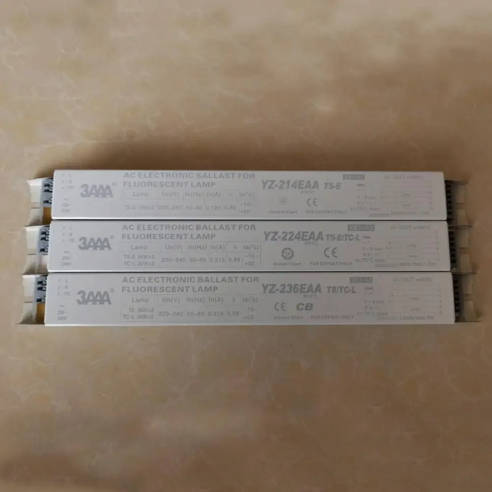 

220-240V 3AAA YZ-214EAA YZ-224EAA YZ-236EAA AC электронный балласт немедленный старт люминесцентная лампа Электронный балласт CE CCC cб