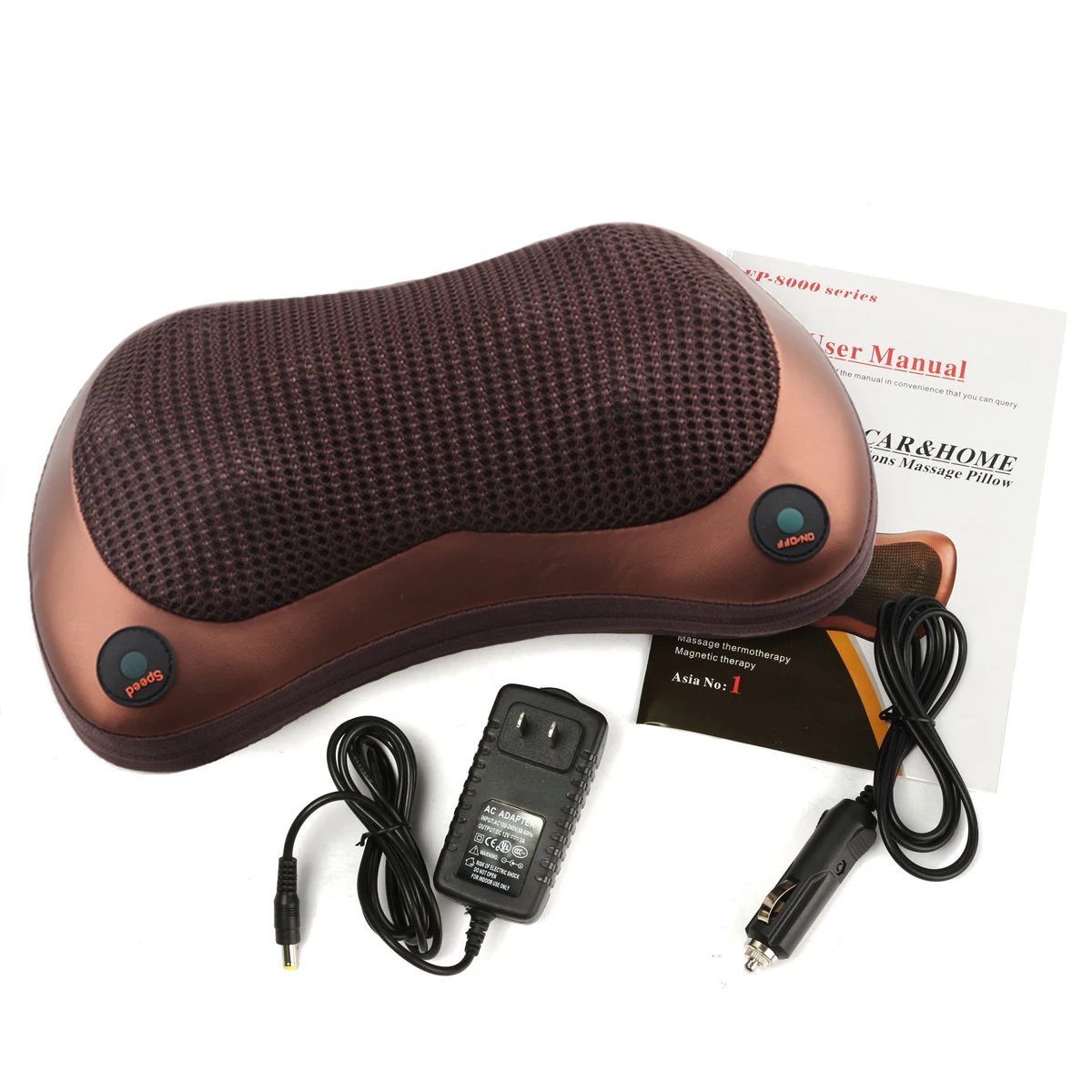 

Electric Massage Pillow Shoulder Back Heating Kneading Infrared Heat Therapy Shiatsu Neck Massager Cushion Car Home Relaxation