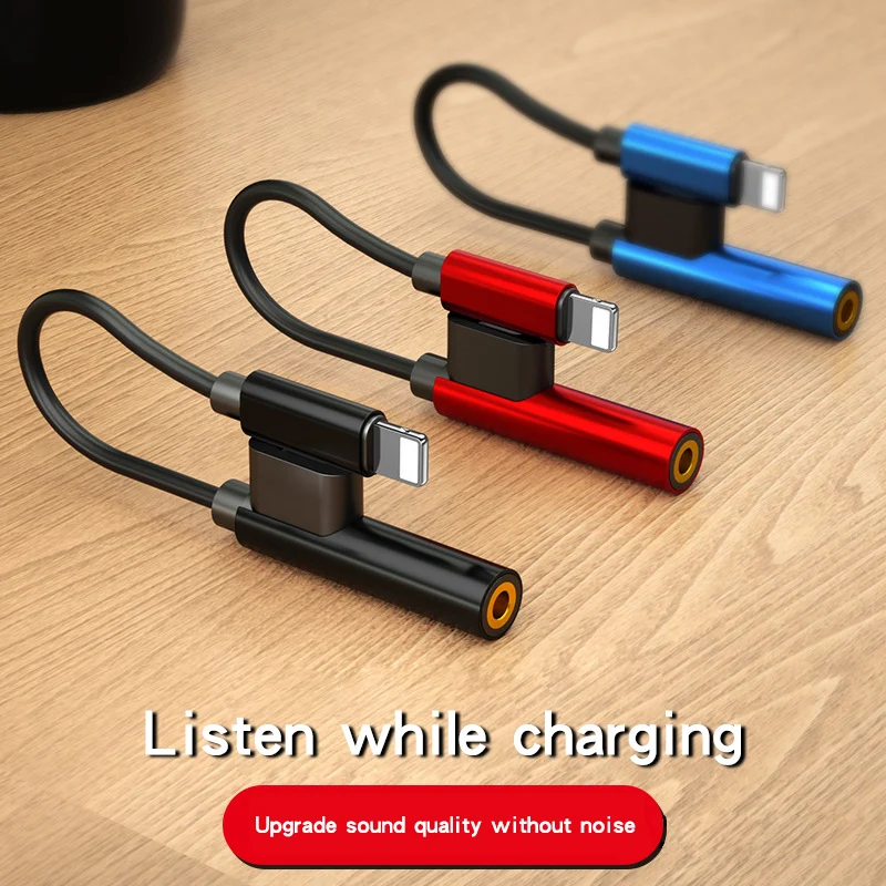 AQO 2 in 1 Audio Adapter for iPhone 8 7 Plus XS XR Charger Splitter Cable Lightning to 3.5mm Jack Earphone SJX-16 | Мобильные