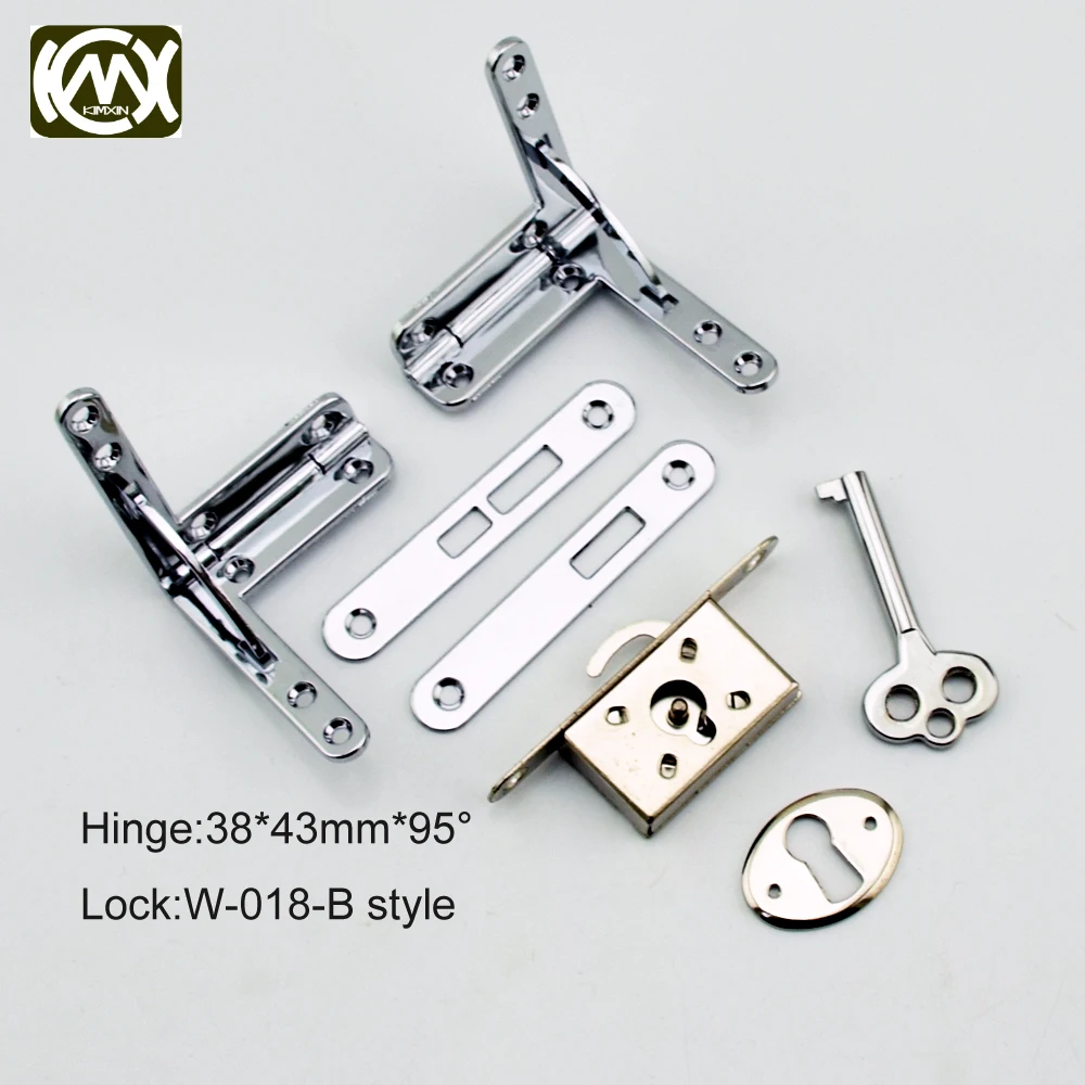 Серебряный 1 комплект (2 петли + замок) KIMXIN продажа высококачественных петель для