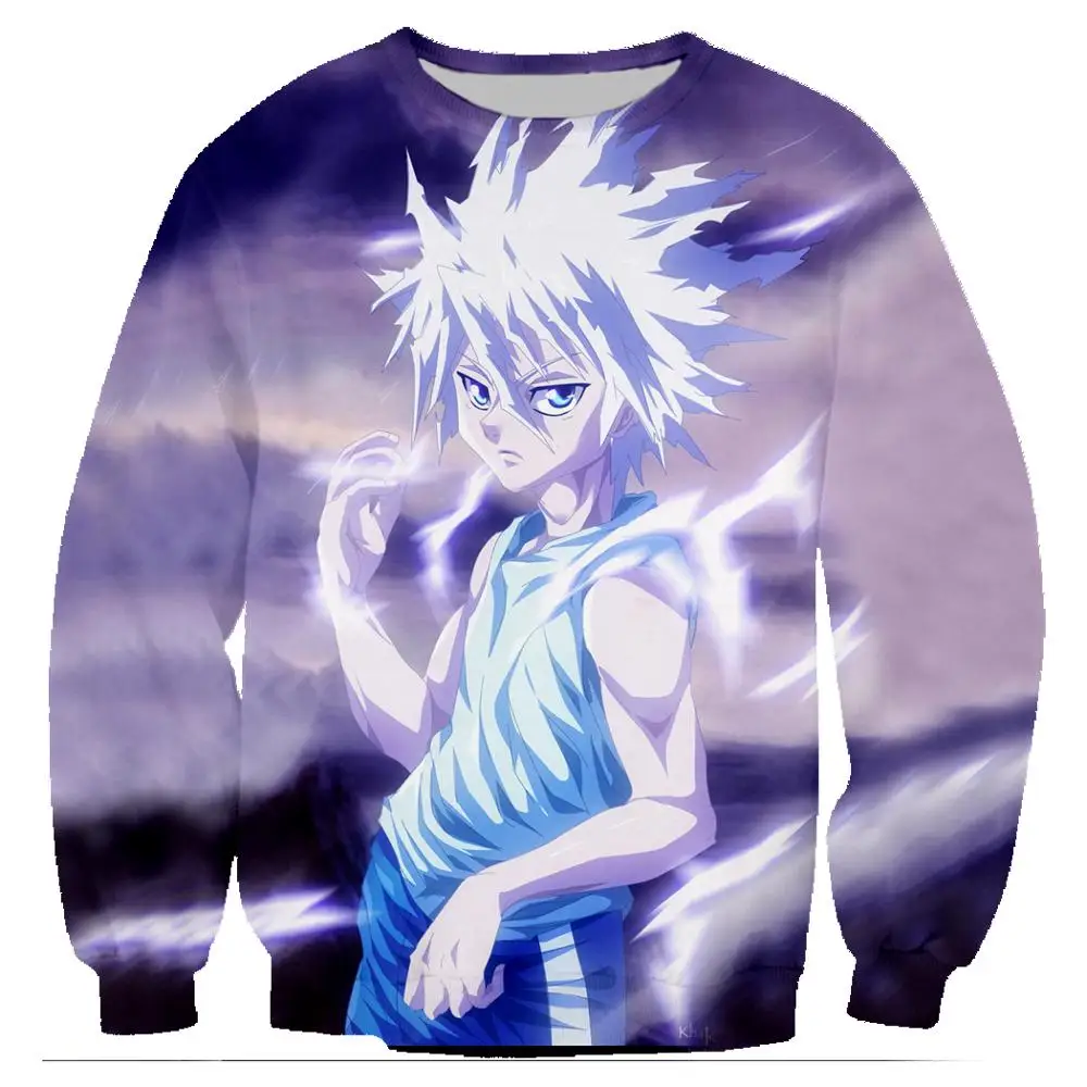 Свитшот Hunter X HUNTER Killua мужской пуловер с 3D принтом в стиле Харадзюку худи длинным