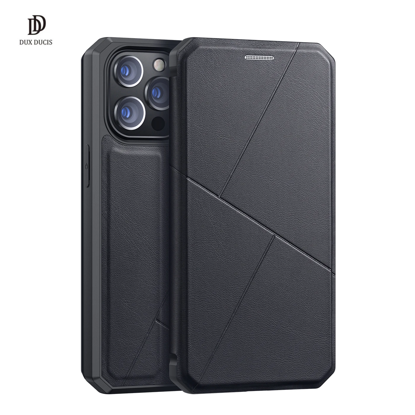 

For iPhone 13 Pro Case Flip Cover 360° Real Full Protection DUX DUCIS Skin X Series Luxury Leather Wallet Case Magnetic Closure