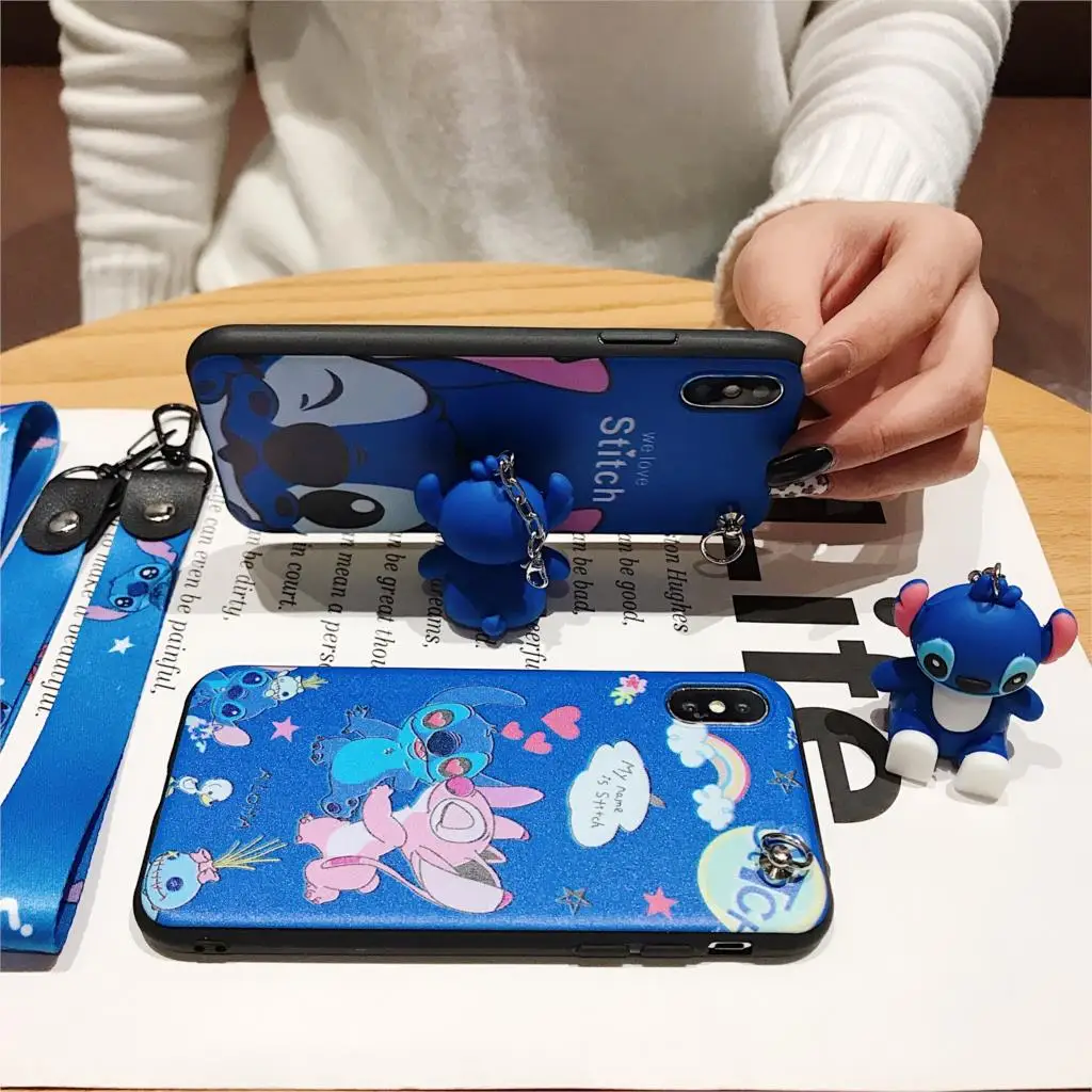 Для iPhone 11 Pro Xs Max XR 6 7 8Plus для samsung A20 30 50 S10 S9 обратите внимание; размеры 9 и 10 чехол стежка чехол-накладка из термополиуретана с подставкой держателем для телефона ремень веревка Чехол