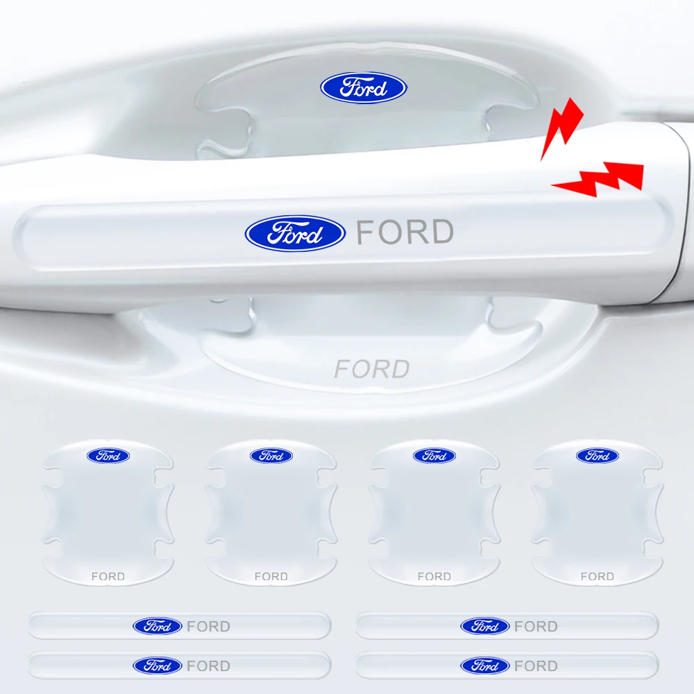 

Car 4/8PCS Handle Protection Anti Scratch Stickers Car Styling For Ford Fiesta EcoSport Escort focus 1 2 3 mk2 mk3 mk4 mk5 mk7