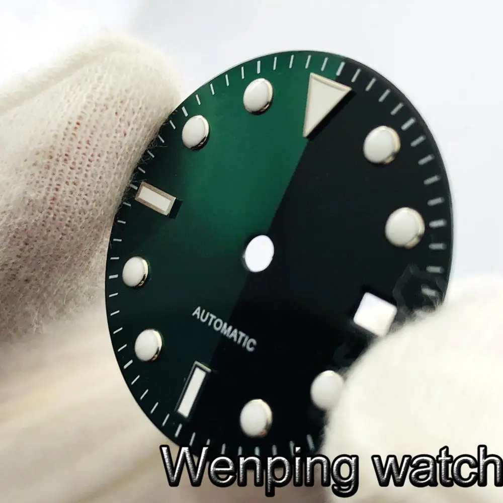 Светящиеся знаки с зеленым и черным циферблатом Bliger 28 5 мм подходят для Miyota серий