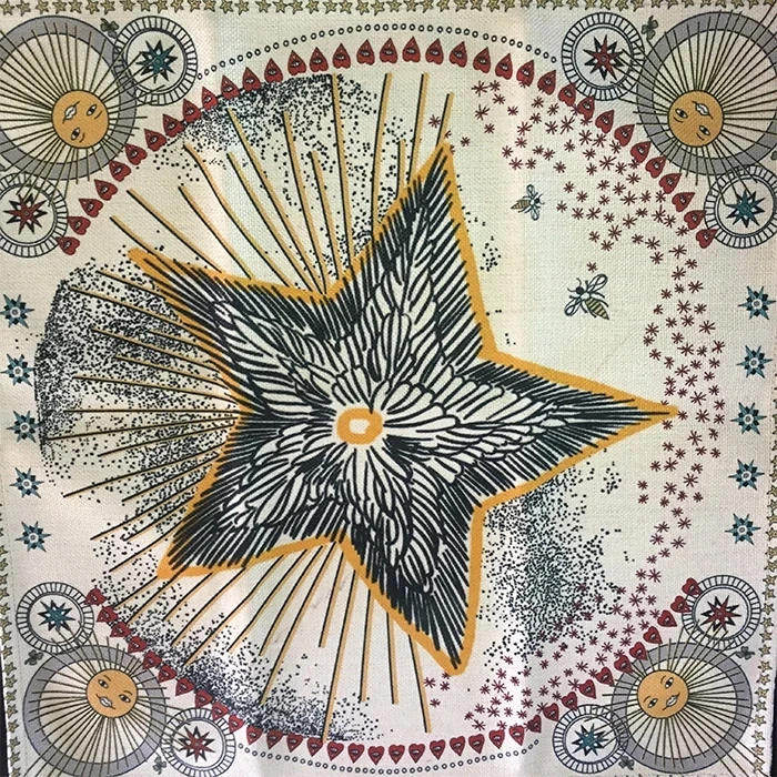 

Ceremonial cloth/Altar cloth/Tarot Tablecloth Five-pointed /Constellation/Sun Moon starry sky Board Game Tarot Around Tablecloth