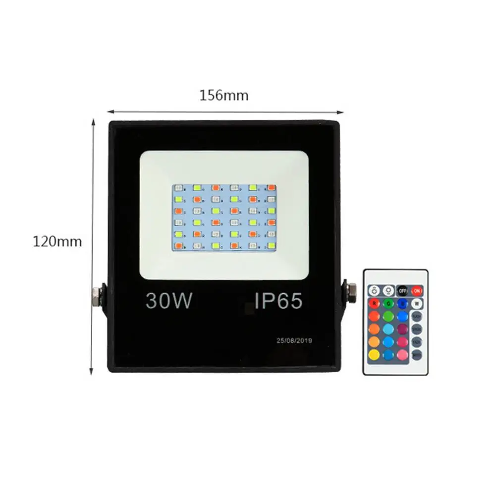 

RGB Led Floodlight Remote Control Reflector 30W Outdoor Garden Waterproof Landscape Lamp 4 Dynamic Modes AC85-265V
