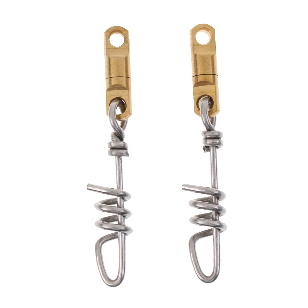 

2pcs High Strength Fishing Ball Bearing Swivel with Swirl Connector, Copper & Stainless Steel Barrel Swivels Accessories