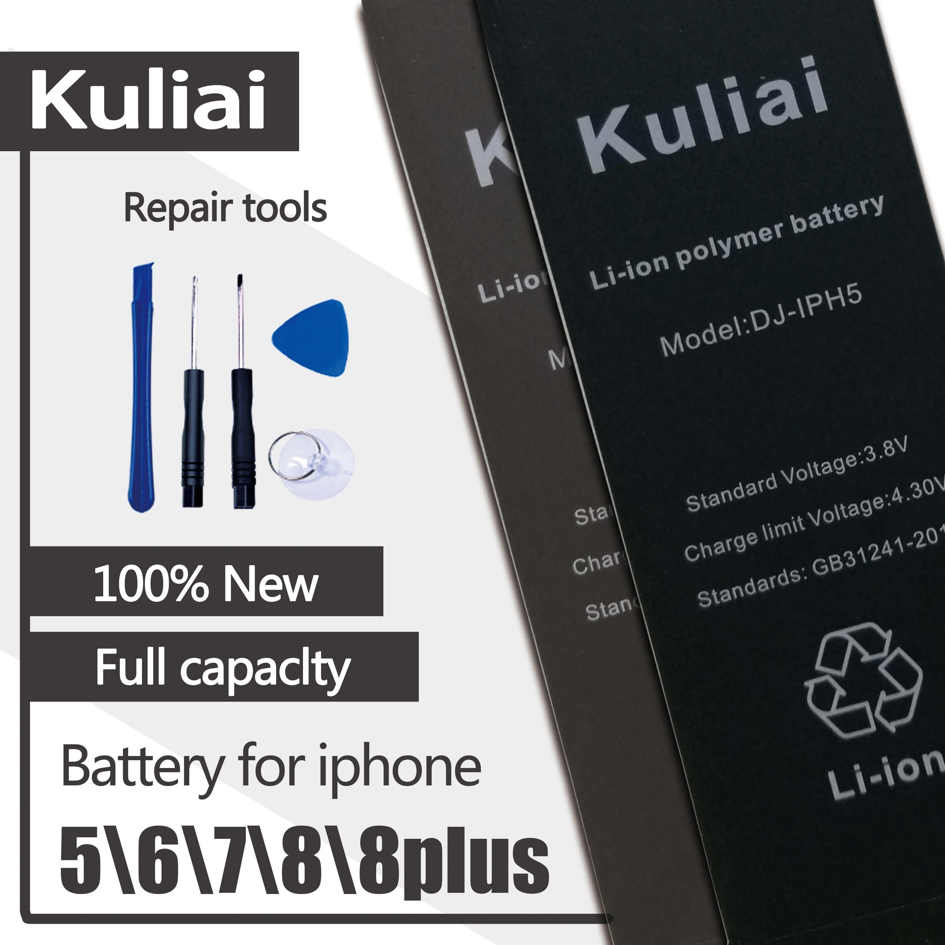 Литиевая батарея для Apple iPhone 6 7 8 plus 5 сменные батареи Внутренняя телефона 4260 мАч +