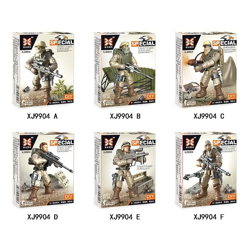 Новинка 2020 6 шт./компл. фигурки героев специального военного армии боевые блоки