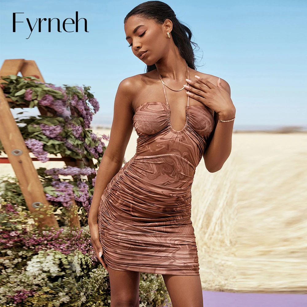 

Шикарные облегающие платья Fyrneh с рюшами, сексуальные элегантные корсеты с принтом, готические винтажные наряды без воротника, вечернее пла...