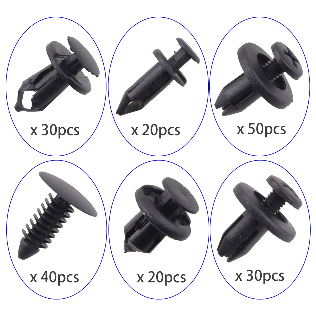 

CITALL 190pcs/Set 108F2134 Bumper Fender Fastener Push Pin Rivets Clip Fit for Honda Civic Accord CRV Car Accessories