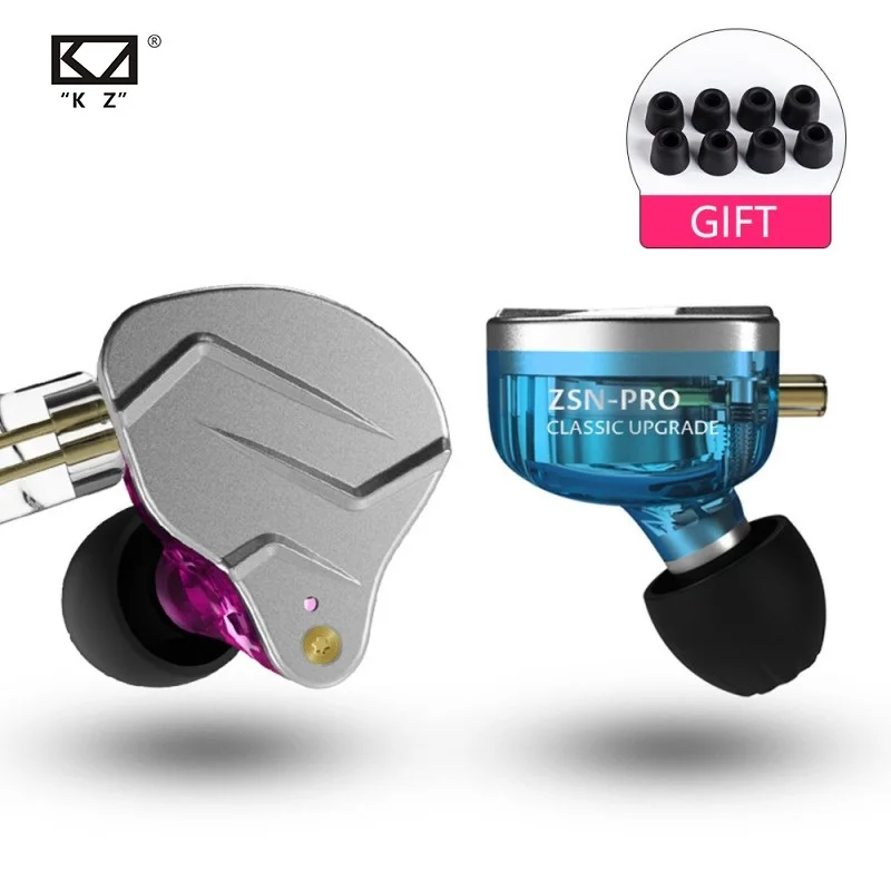 Наушники-вкладыши KZ ZSN Pro HIFI с шумоподавлением 1BA + 1DD | Электроника