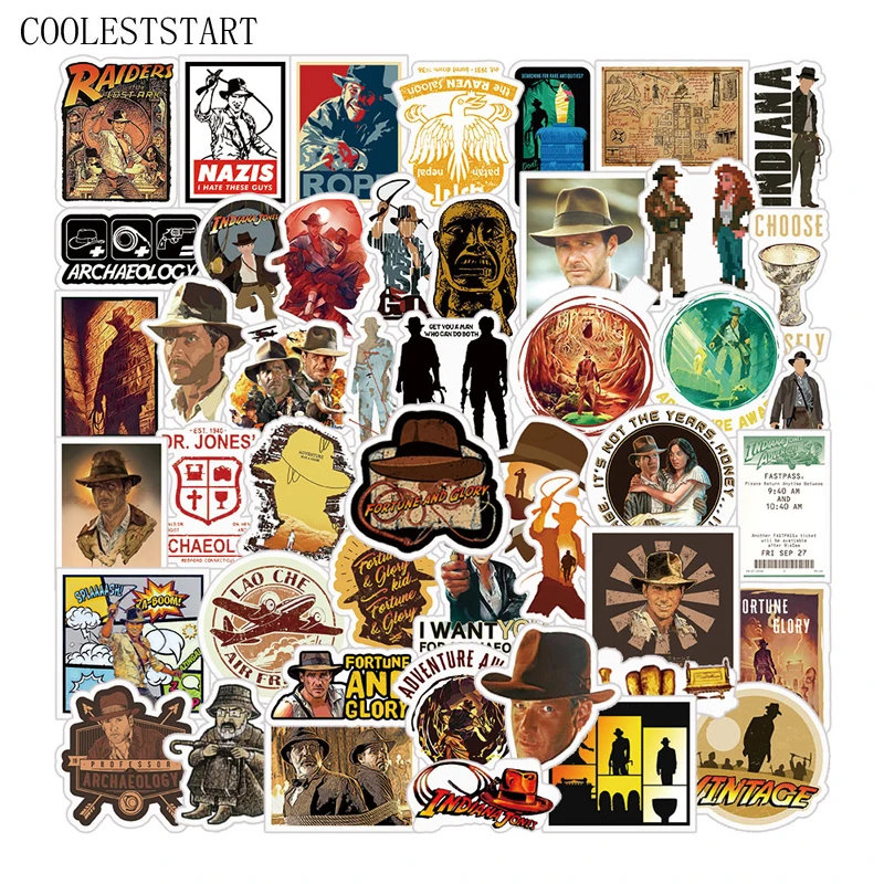 10/50PCS Movie Funny Raiders Of The Lost Ark Stickers For Laptop Guitar Motorcycle Luggage Skateboard Toy Phone For Adults Kids