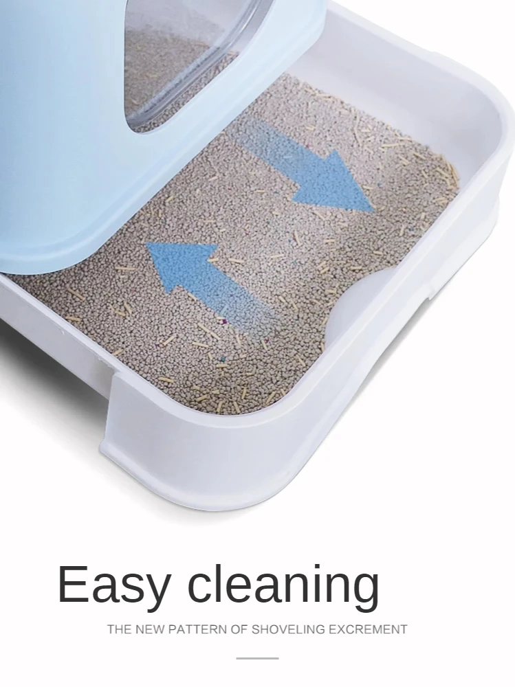 Конструкция с двумя дверцами полностью закрытой раковины для кошачьего туалета