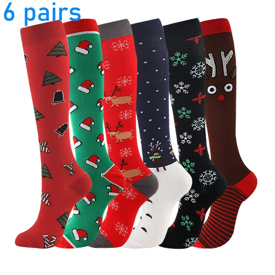 Wholesale Compression Stockings 6 Pairs Per Set Outdoor Sport Accessory Female Compression Socks Men