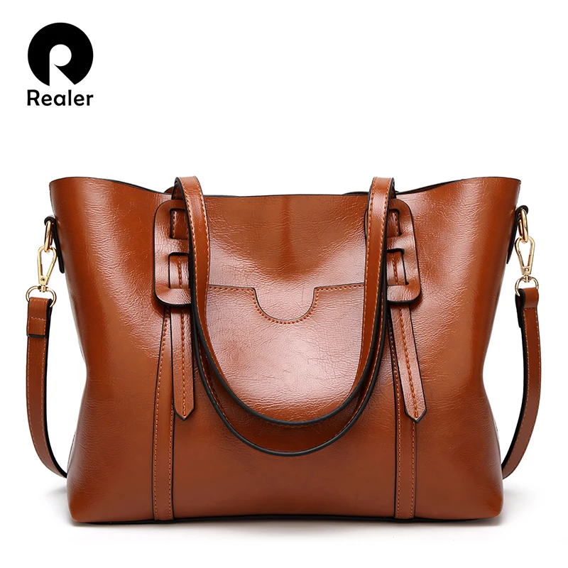 REALER бренд модная сумка женская через плечо большая наплечная для женщин женский