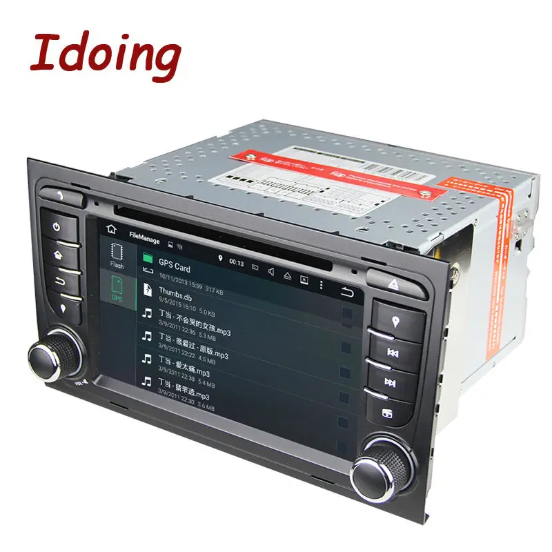 Автомобильный мультимедийный dvd плеер Idoing 2Din руль для Audi A4 Android 7 1 четырехъядерный
