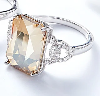 

YGU71 925 Sterling Silver Ring women's imitation ring zircon women's ring