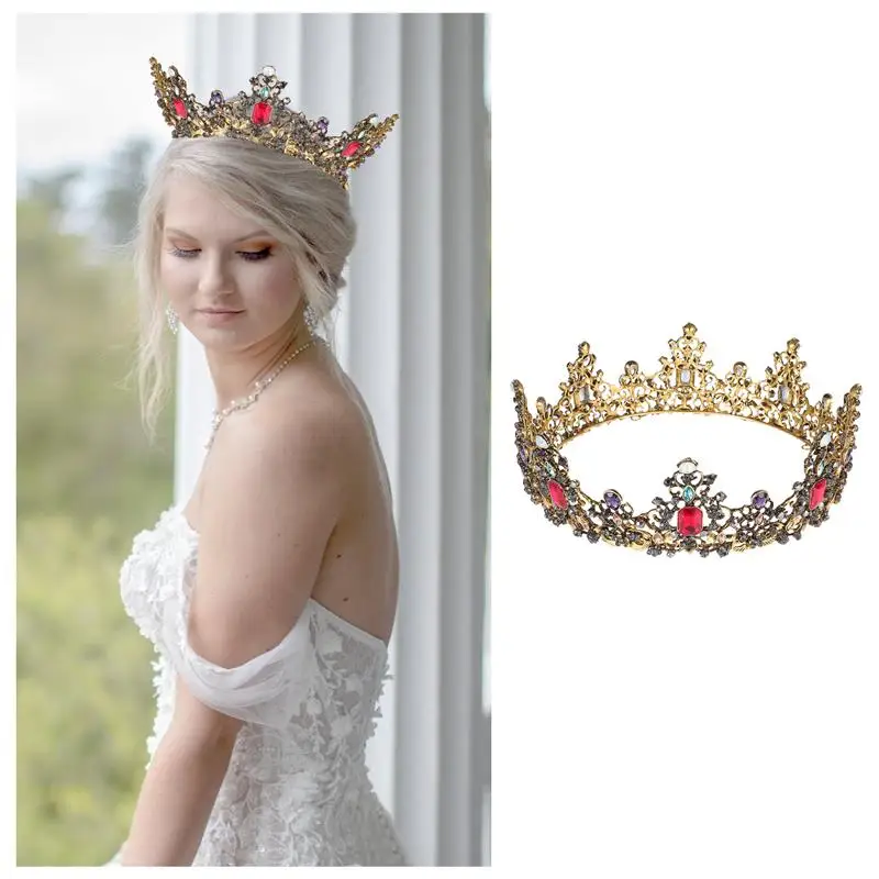

Rhinestone Wedding Crown Hair Accessory for Cosplay Birthday Prom Bridal Party
