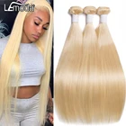 613 пряди светлых бразильских волос прямые пряди 134 пучки предложения 100% человеческие волосы для женщин Remy наращивание волос Lemoda