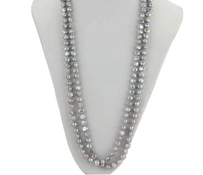 Strand Natural Cultured Fresh water Pearl opera Long Necklace nugget Baroque Real Pearls Necklaces For Women |