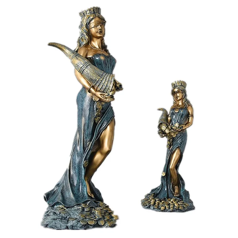 Богиня Фортуны Искусство Скульптура греческий бог богатства и денег Статуэтка