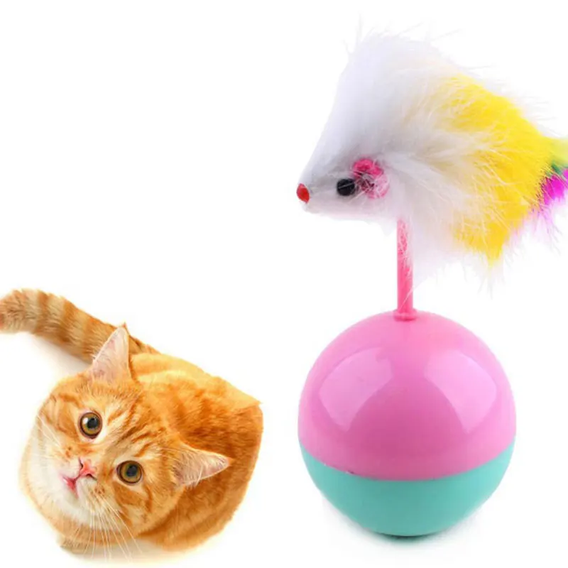 

Pet Cat Toys Funny Supplies Mouse Tumbler Dog Toy Plush With Balls Training Kitten Kitty Pets Accessories 4pc/lot