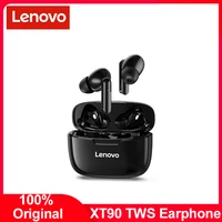 original lenovo xt90 tws wireless earphone bluetooth 5 0 sports headphone touch button headphones earplugs 300mah charging box