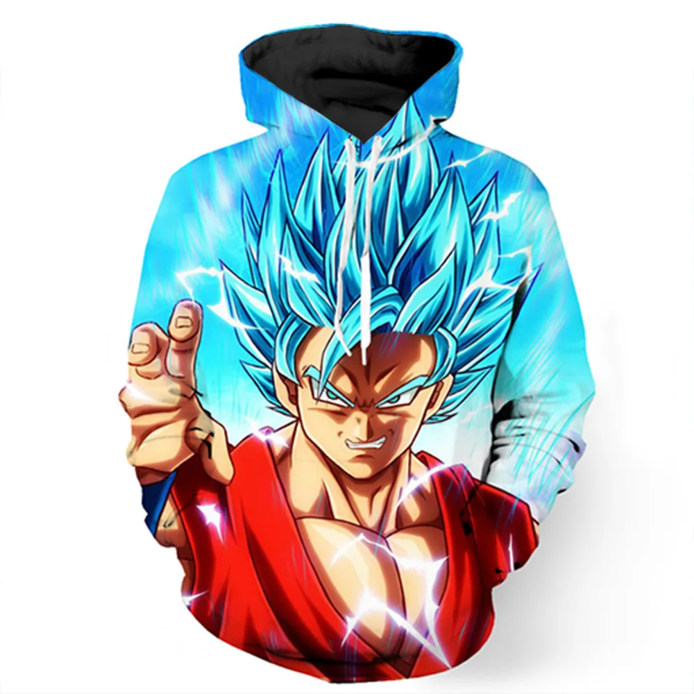 Новые толстовки nime с капюшоном и карманами из м/ф Драконий жемчуг зет Goku 3D