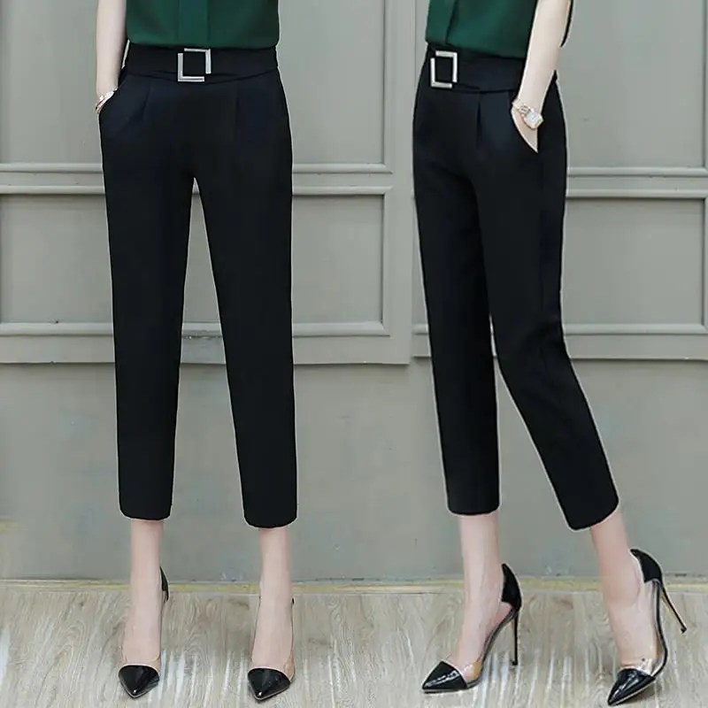Новинка 2019 женские повседневные офисные брюки-карандаш милые облегающие