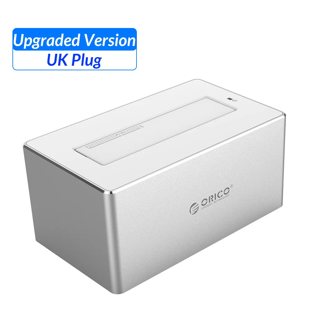 ORICO алюминиевый 3,5 дюймовый SATA для USB 3,0 HDD док-станция SSD адаптер для 2,5 3,5 Жесткий диск поддержка 10 ТБ с 12V Мощность - Цвет: UK Plug New