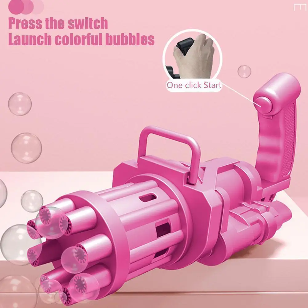

Kawaii Gatling Bubble Machine Automatic Porous Super Multi-Electric Toy